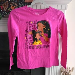 Place L 10/12 Black/Brown Hairstyles Graphic Tee